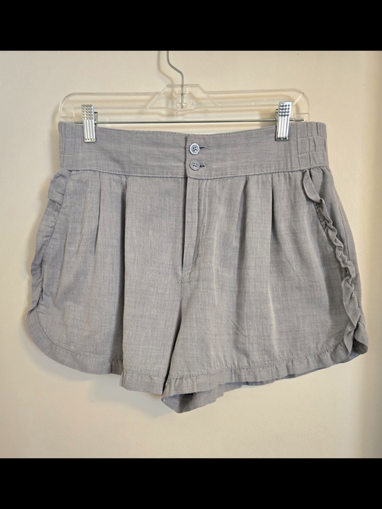 Who What Wear Pants - Who What Wear Light Blue High-Waist Ruffled Shorts